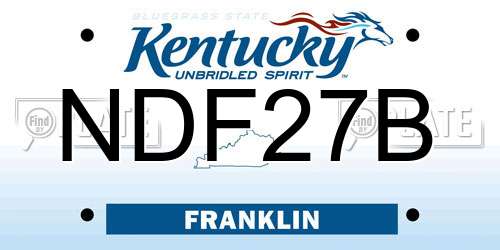 NDF27B Kentucky License Plate
