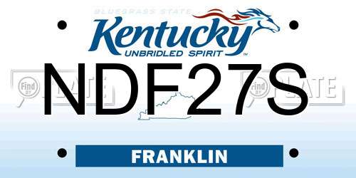 NDF27S Kentucky License Plate
