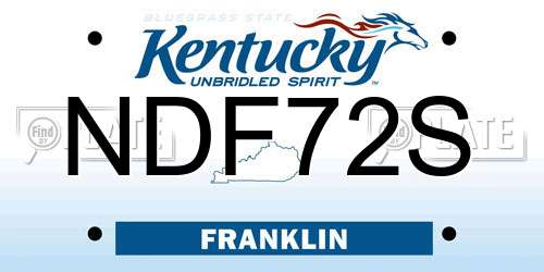 NDF72S Kentucky License Plate