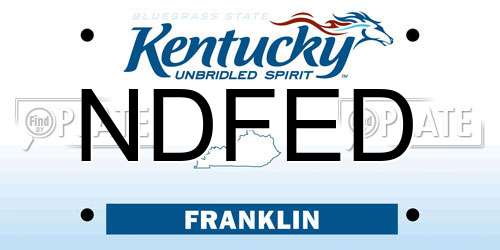 NDFED Kentucky License Plate