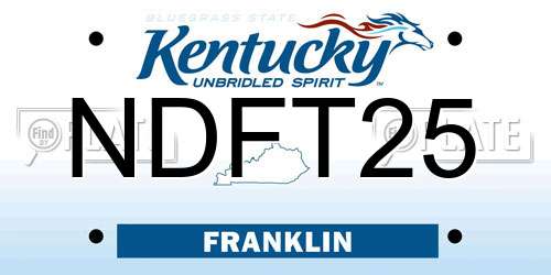 NDFT25 Kentucky License Plate