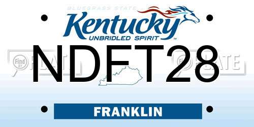 NDFT28 Kentucky License Plate