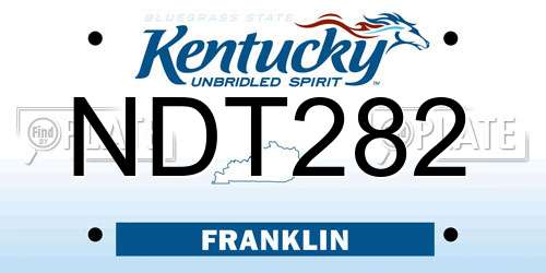 NDT282 Kentucky License Plate