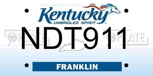 NDT911 Kentucky License Plate
