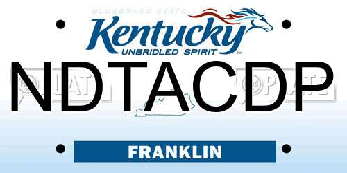 NDTACDP Kentucky License Plate