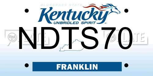 NDTS70 Kentucky License Plate