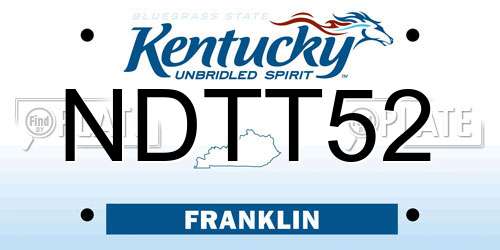 NDTT52 Kentucky License Plate