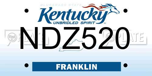 NDZ520 Kentucky License Plate