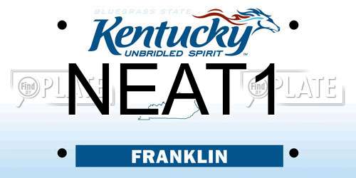 NEAT1 Kentucky License Plate