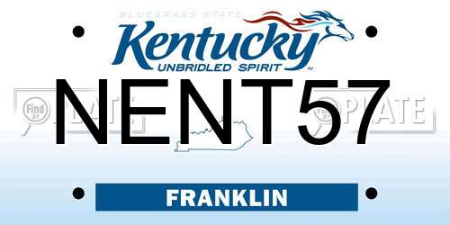 NENT57 Kentucky License Plate