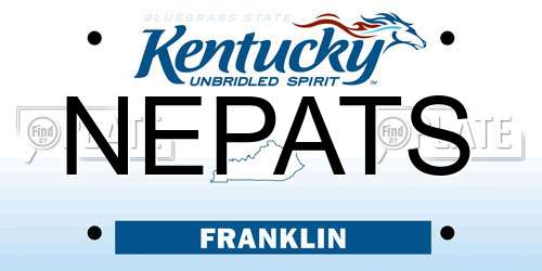 NEPATS Kentucky License Plate