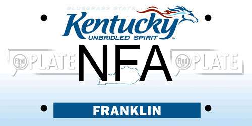 NFA Kentucky License Plate