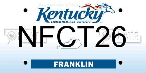 NFCT26 Kentucky License Plate