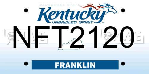 NFT2120 Kentucky License Plate