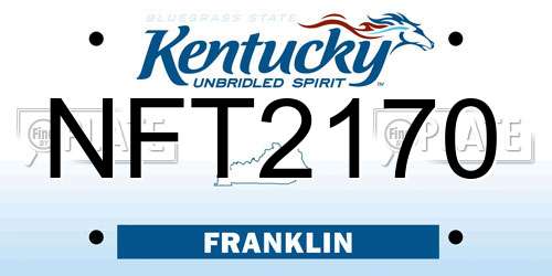 NFT2170 Kentucky License Plate