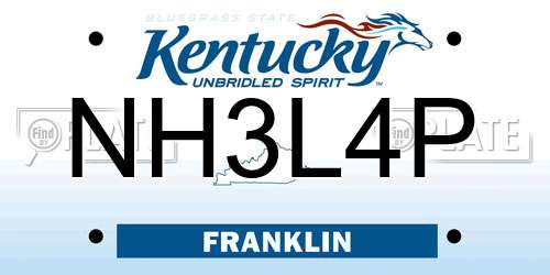 NH3L4P Kentucky License Plate
