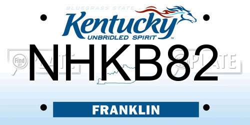NHKB82 Kentucky License Plate