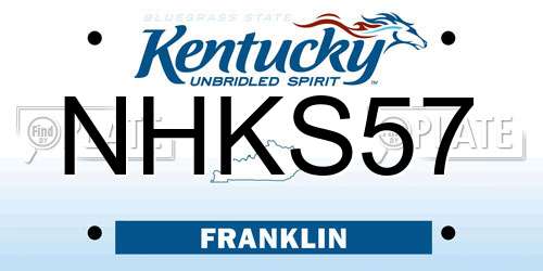 NHKS57 Kentucky License Plate