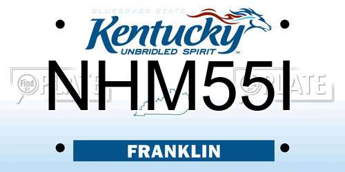 NHM55I Kentucky License Plate