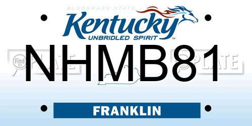 NHMB81 Kentucky License Plate