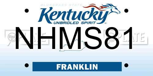 NHMS81 Kentucky License Plate
