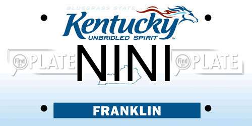 NINI Kentucky License Plate