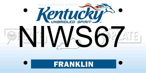 NIWS67 Kentucky License Plate
