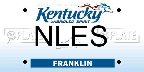 NLES Kentucky License Plate
