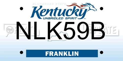 NLK59B Kentucky License Plate