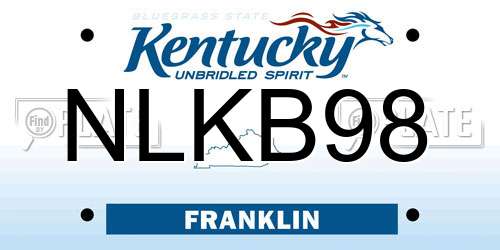 NLKB98 Kentucky License Plate