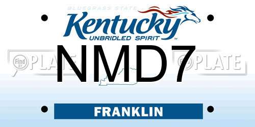 NMD7 Kentucky License Plate