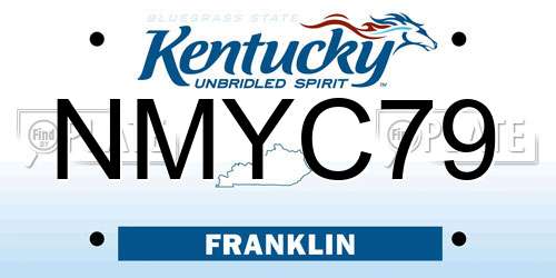 NMYC79 Kentucky License Plate