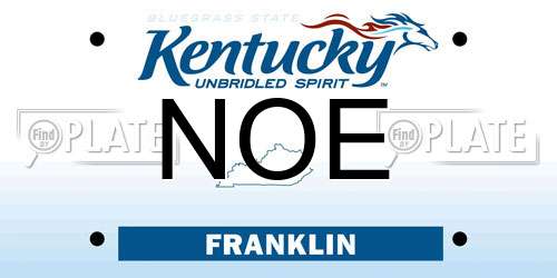 NOE Kentucky License Plate
