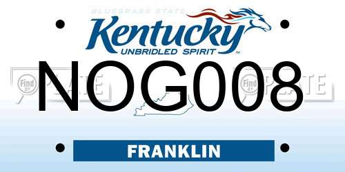 NOG008 Kentucky License Plate