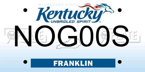 NOG00S Kentucky License Plate