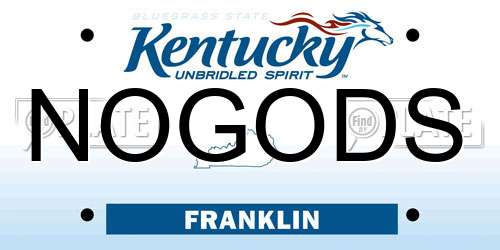 NOGODS Kentucky License Plate