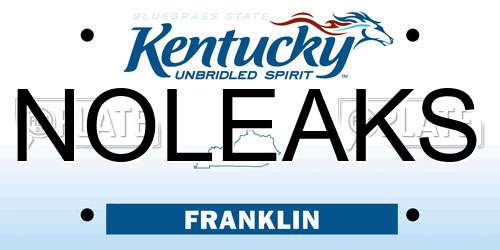 NOLEAKS Kentucky License Plate