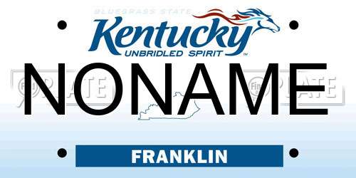 NONAME Kentucky License Plate