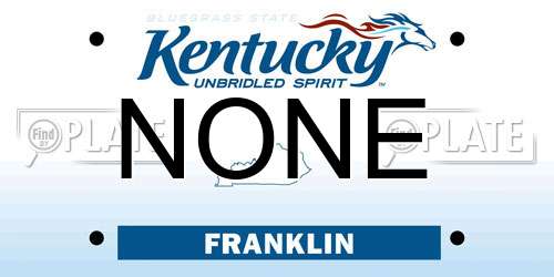 NONE Kentucky License Plate