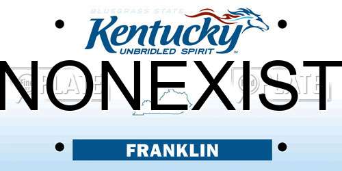 NONEXIST Kentucky License Plate