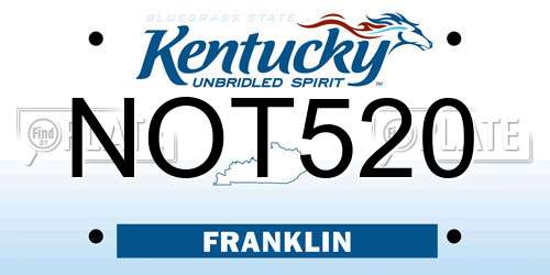 NOT520 Kentucky License Plate