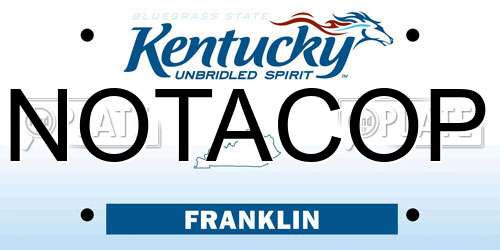 NOTACOP Kentucky License Plate