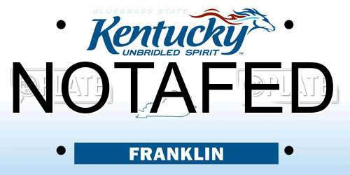NOTAFED Kentucky License Plate