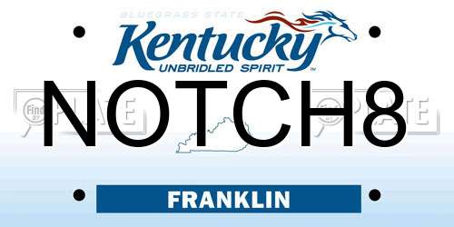 NOTCH8 Kentucky License Plate