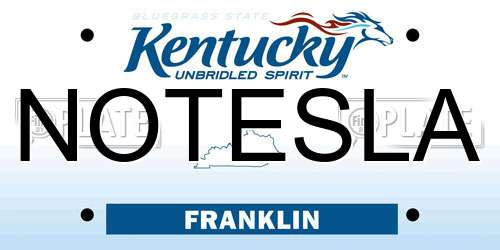 NOTESLA Kentucky License Plate