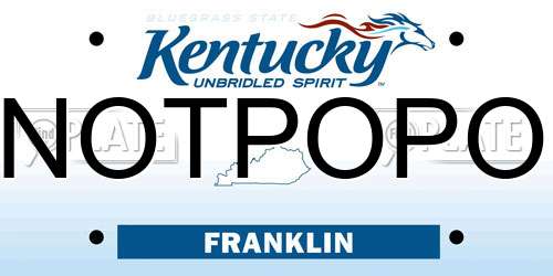 NOTPOPO Kentucky License Plate