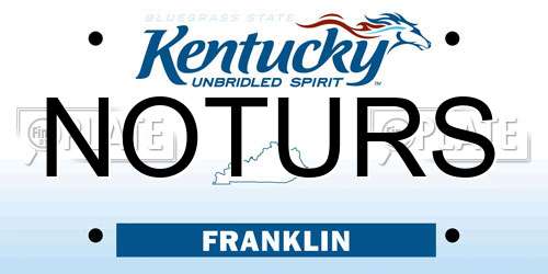 NOTURS Kentucky License Plate