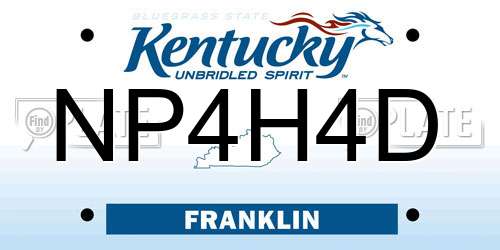 NP4H4D Kentucky License Plate