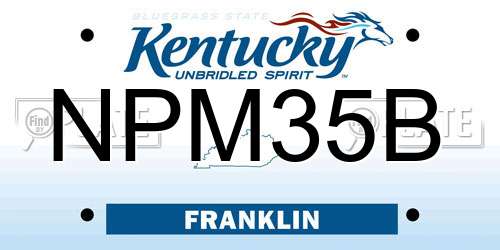 NPM35B Kentucky License Plate