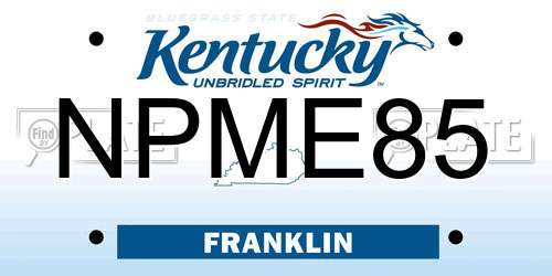 NPME85 Kentucky License Plate